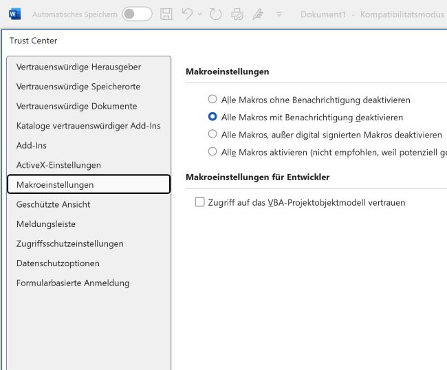 it sicherheit power makros