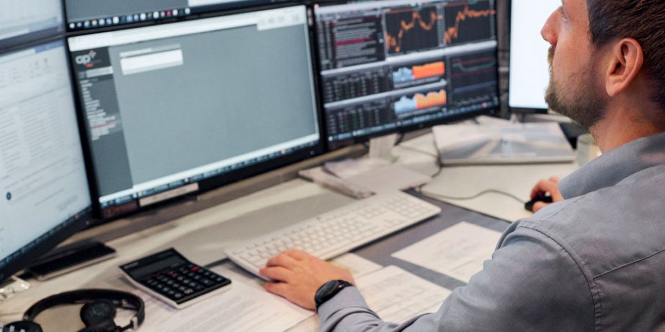 Diese Bild zeigt einen Mann am Computer und verdeutlicht das Thema Gaspreisentwicklung 2025