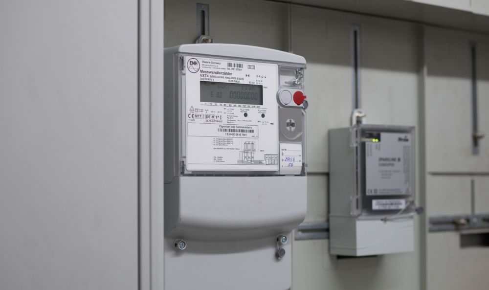 Dieses Bild zeigt eine Messeinrichtung und verdeutlicht das Thema  RLM - und SLP-Zähler