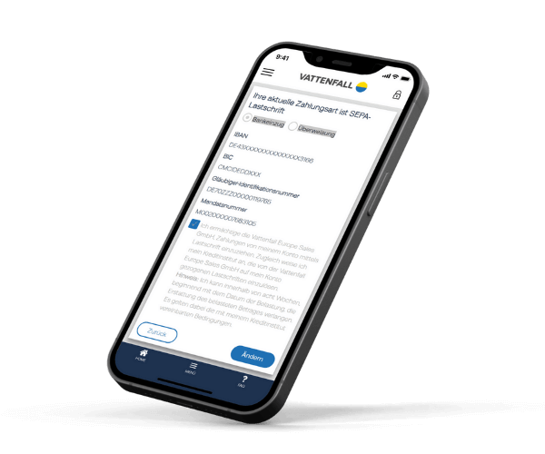 Zahlungsart via Handy verwalten