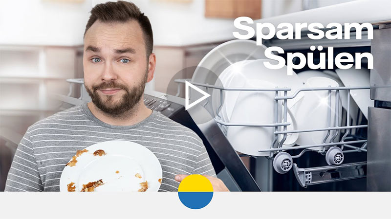 YouTube Thumbnail: Sparsam spülen