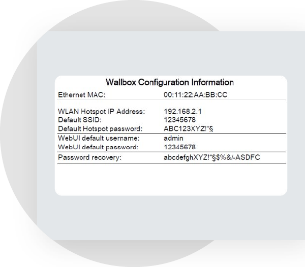 Initiales Passwort eingeben