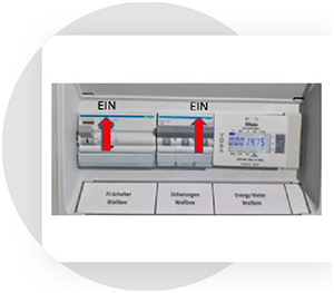 FI-Schutzschalter einschalten