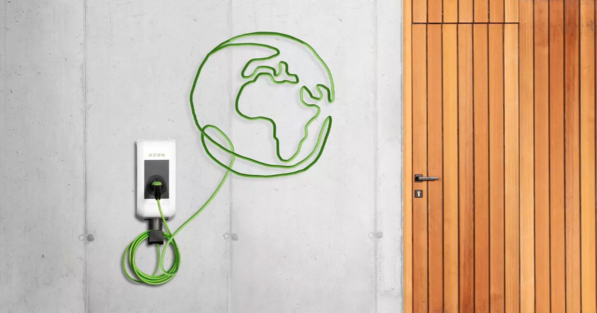 KEBA Green Edition neben Tür