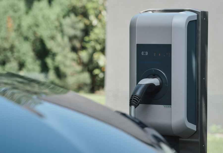 Nahaufnahme der KEBA Wallbox