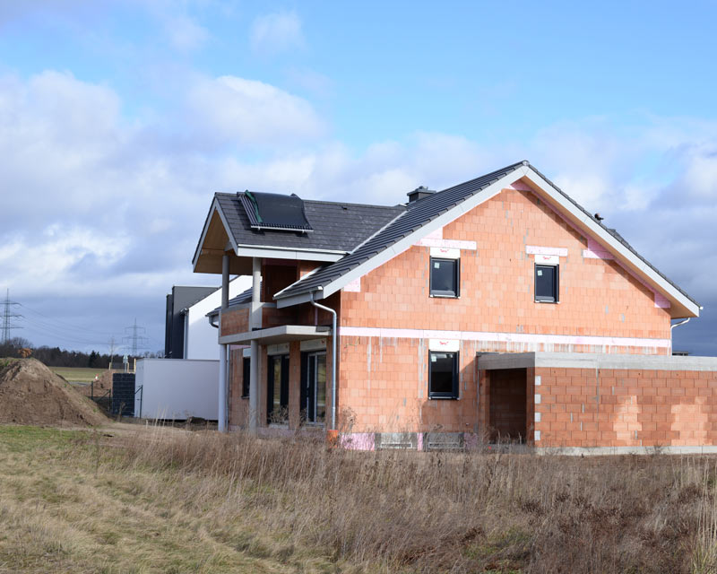 Rohbau eines Einfamilienhauses