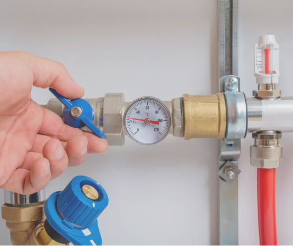 Wasserdruck an der Heizungsanlage