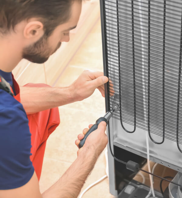 Kühlschrank von hinten