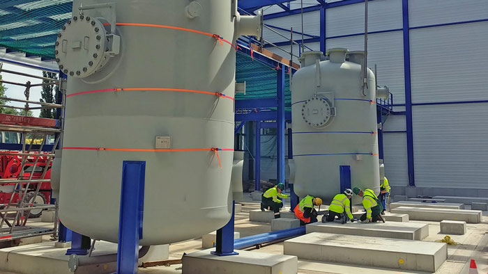 Ausrichtung der Elektrodenkessel