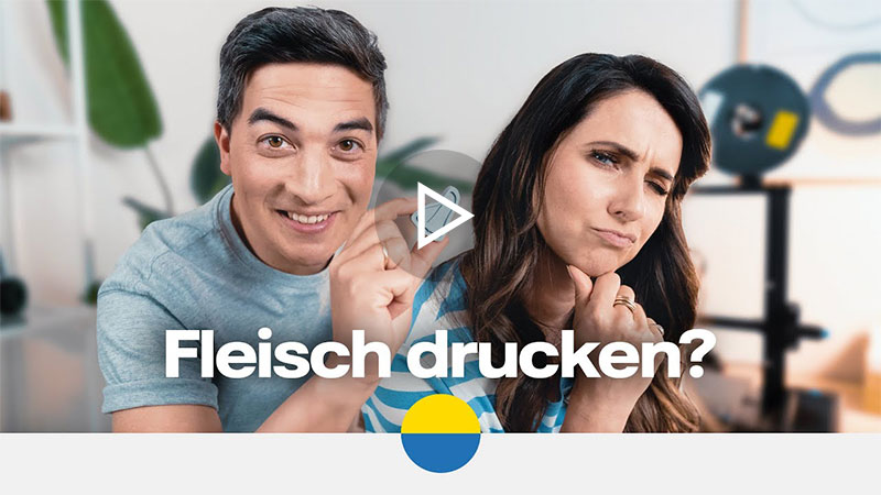 YouTube Thumbnail: Fleisch drucken