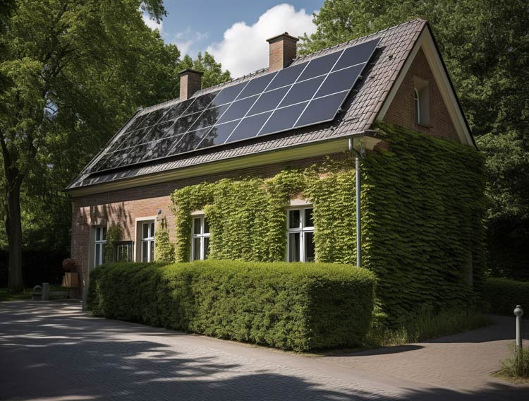 Solaranlage auf einem Dach