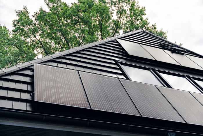 Solarmodul auf Bungalow