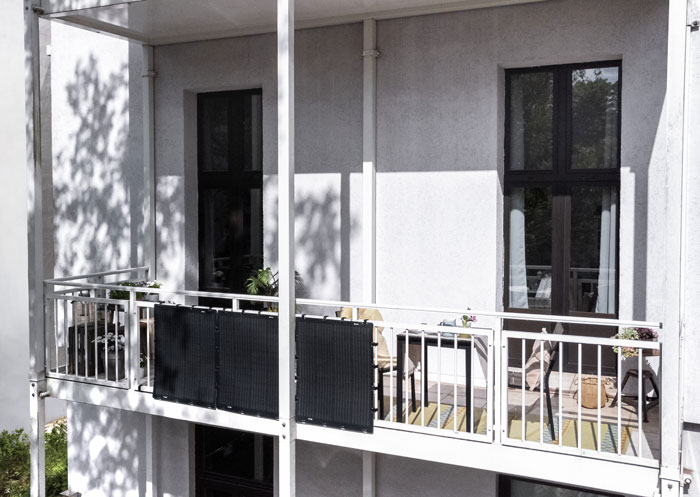 Balkonkraftwerk an Balkon