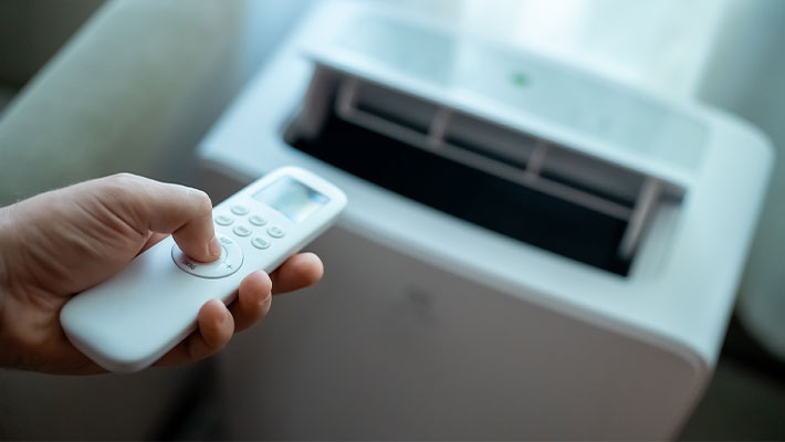 Fernbedienung für mobiles Klimagerät