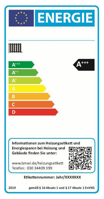 Energielabel Heizung