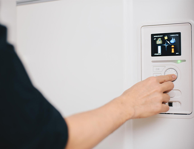 Bedienung Wärmepumpe Display