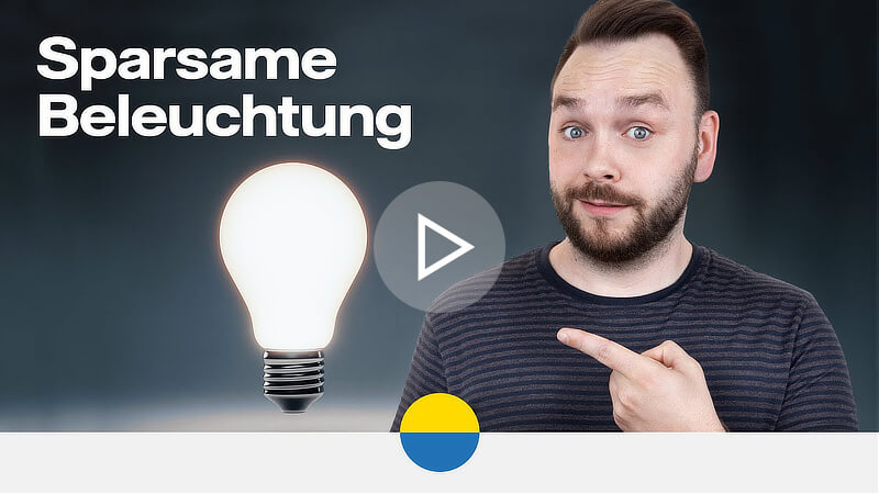 Screenshot zum Video „Sparsame Beleuchtung“