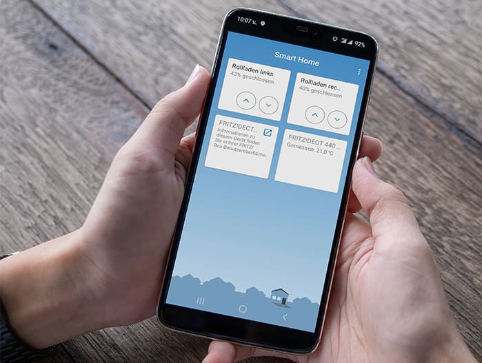 AVM Smart Home App Dashboard Rolladensteuerung