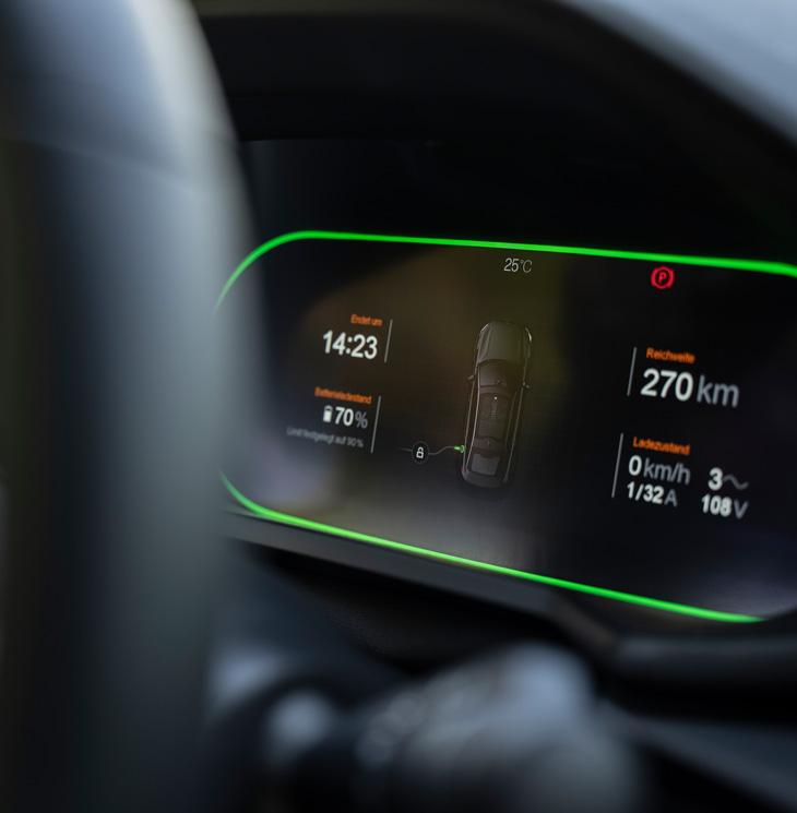 Ladestand Akku E-Auto