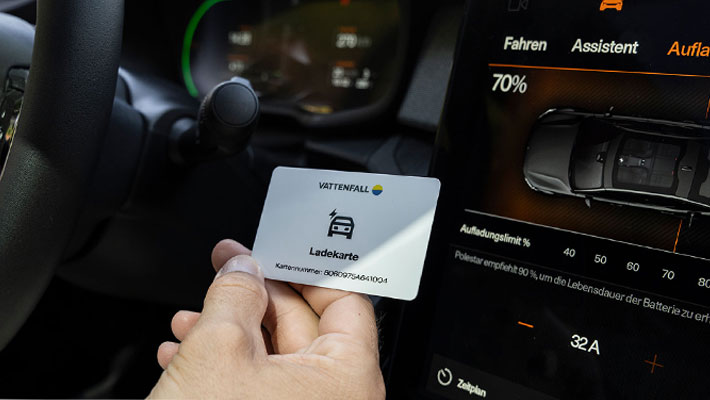 Ladekarte in E-Auto